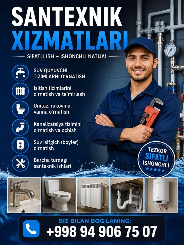 Santexnika ishlarini 24/7 Santexnika ishlarini 24/7