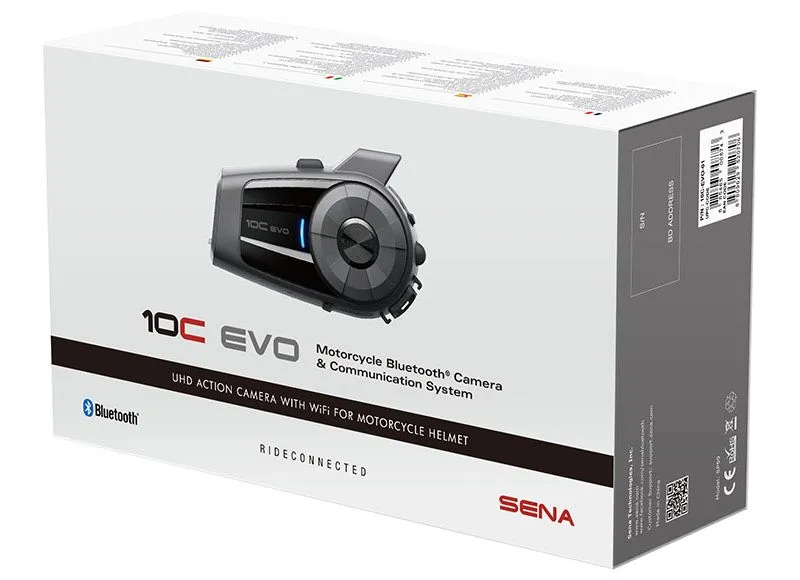 Sena 10c EVO гарнитуру и встроенную экшн-камеру Sena 10c EVO гарнитуру и встроенную экшн-камеру