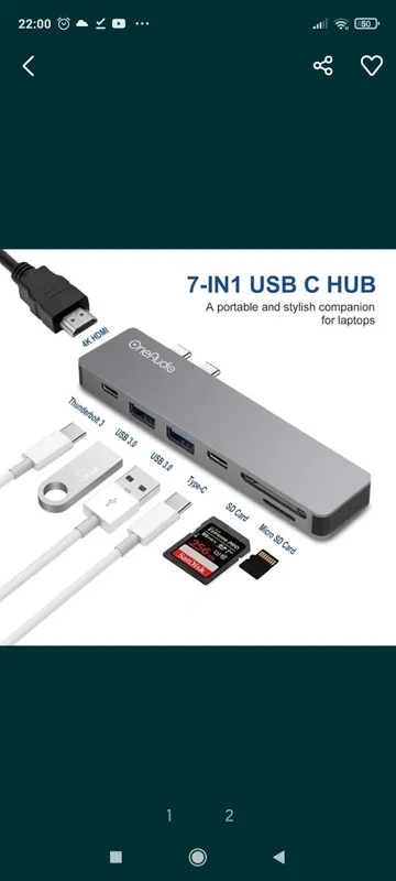 Доставка! Type c vga/hdmi/ usb/ type c pd / aux переходник,адап — фото 1