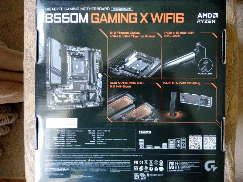 Gigabyte B550M Gaming X Wi-Fi 6 материнская плата для AMD AM4 3 Gigabyte B550M Gaming X Wi-Fi 6 материнская плата для AMD AM4 3