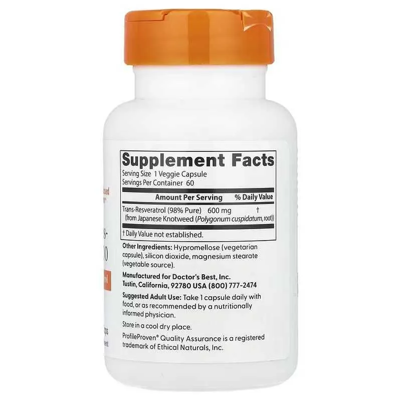 Doctor's Doctors Best транс-ресвератрол Trans-Resveratrol — фото 2