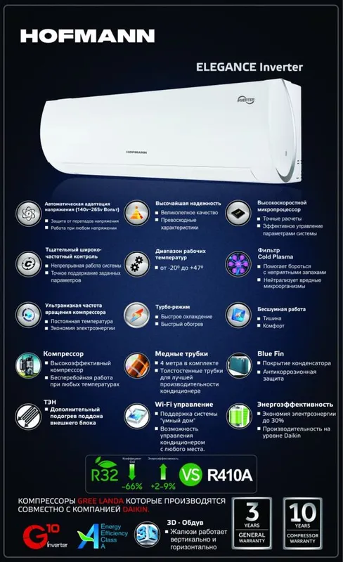 Кондиционер HOFAMNN Elegance inv 2