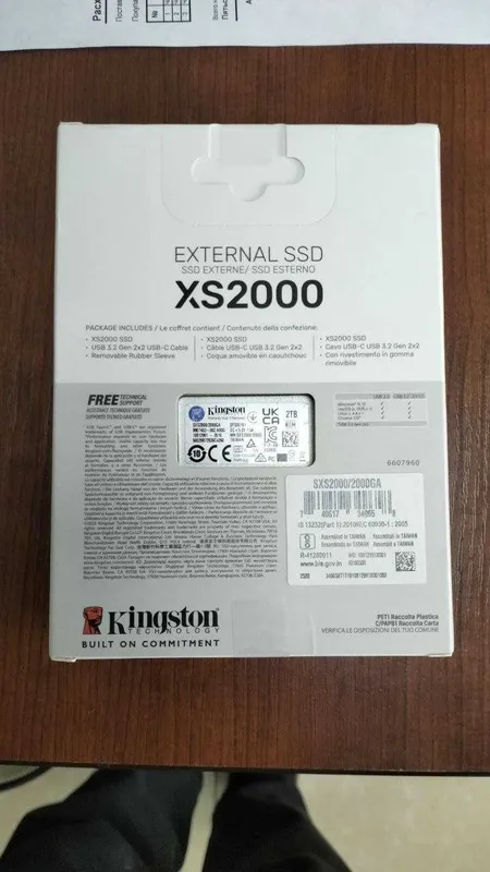 Kingston XS2000 Внешний SSD Накопитель до 2000Мб/с 2 ТВ Янги Каробка — фото 1