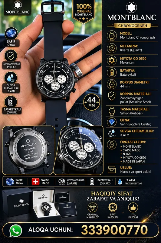 Montblanc *  Original Miyota 0520 Sapphire