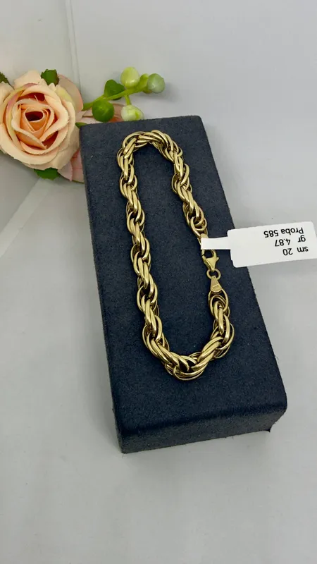 Braslet 585 proba uzunligi 20 sm Braslet 585 proba uzunligi 20 sm