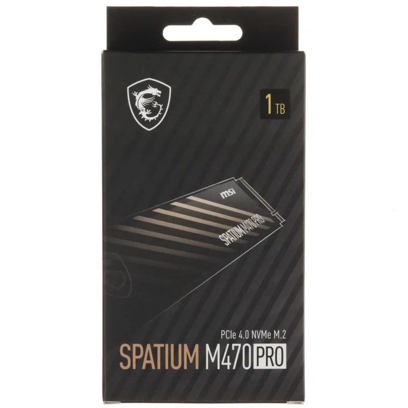 - Твердотельный накопитель SSD M.2 1TB MSI SPATIUM M470 PRO NVMe PCIe 3
