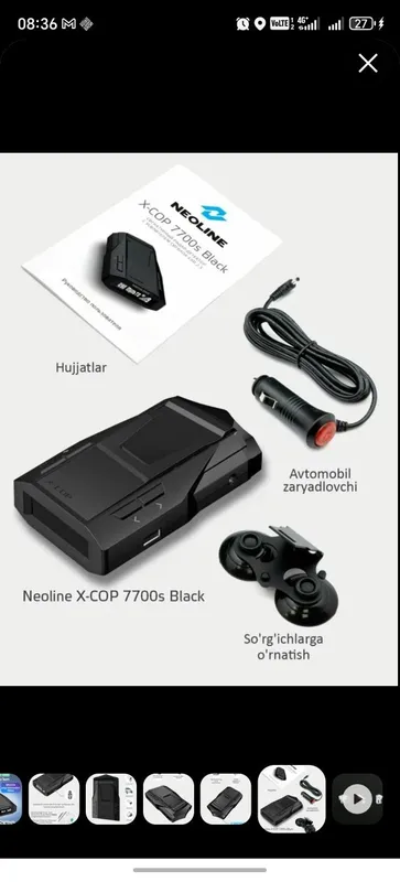 Neoline X-COP 7700s Black antiradar, radar detektori, O'zbekiston uchu 5