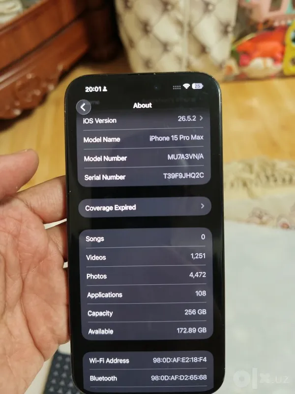 iPhone 15 Pro Max 256 GB, Blue Titanium 88% 4 iPhone 15 Pro Max 256 GB, Blue Titanium 88% 4