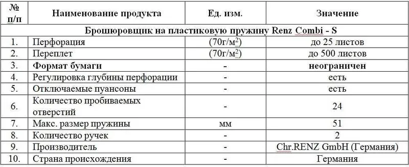 Механический брошюровщик RENZ combinette и combi-S 6