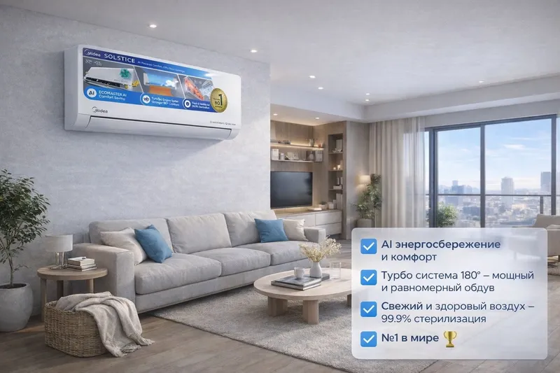 Новинка Кондиционер Midea AlbaPro 12 000 btu. 12lik kansaner albapro