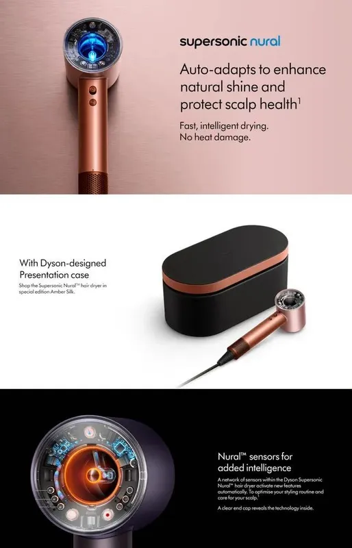 Dyson Supersonic Nural hair dryer Amber silk 6 Dyson Supersonic Nural hair dryer Amber silk 6