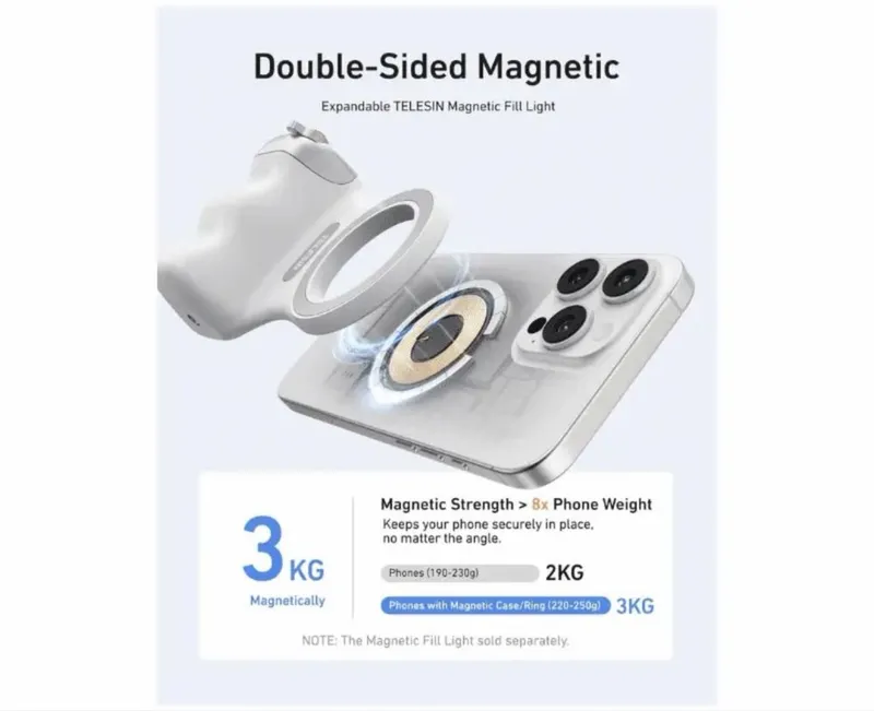 telesin fun shot magnetic grip 2 va master grip — фото 5