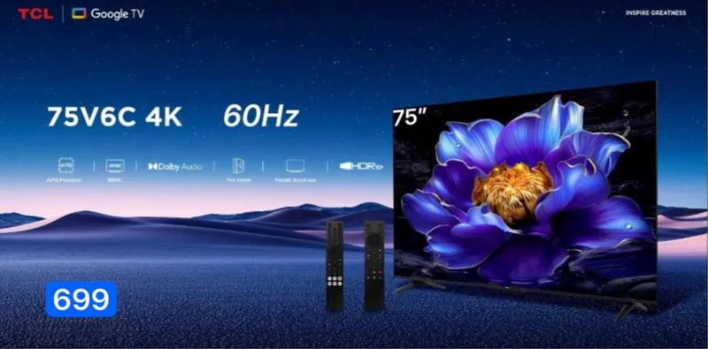 Телевизор TCL 75V6C 4K new 2026