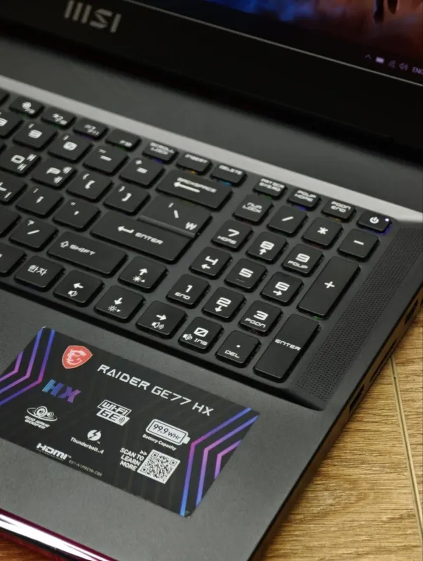 Note: Msi Raider Ge77