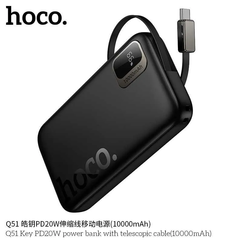 Hoco Q51 Key QC3.0 22.5W+PD20W 10000mAh Power Bank for iPhone 16 17 — фото 4