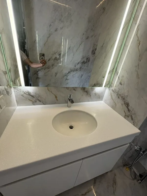 Столешница из искусственного камня кварц и акрил. — фото 5