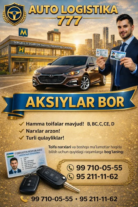 Haydovchilik guvohnomasi olish – tez va oson!