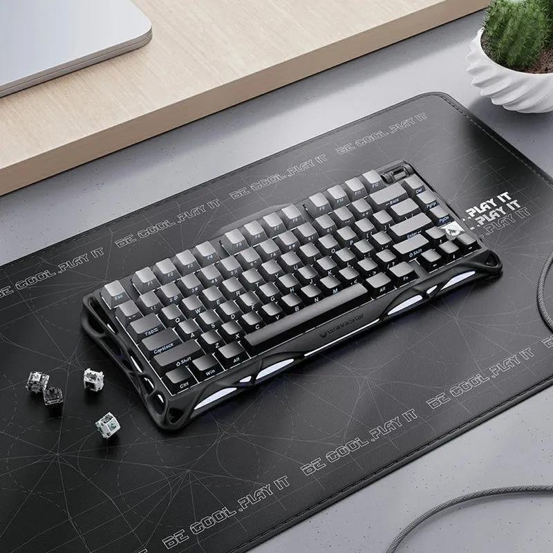 Клавиатура игровая Gravastar Mercury K1 Gradient Black, механическая, Kailh Cherry Pink, RGB, 80 key — фото 6