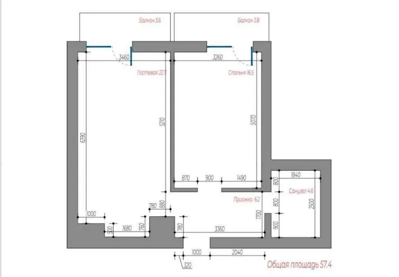 2-комнатная квартира, 53 м2, Мирзо Улугбек 5