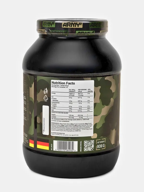 Protein Army1 Whey Protein 908g, 28 porsiya, halol — фото 2