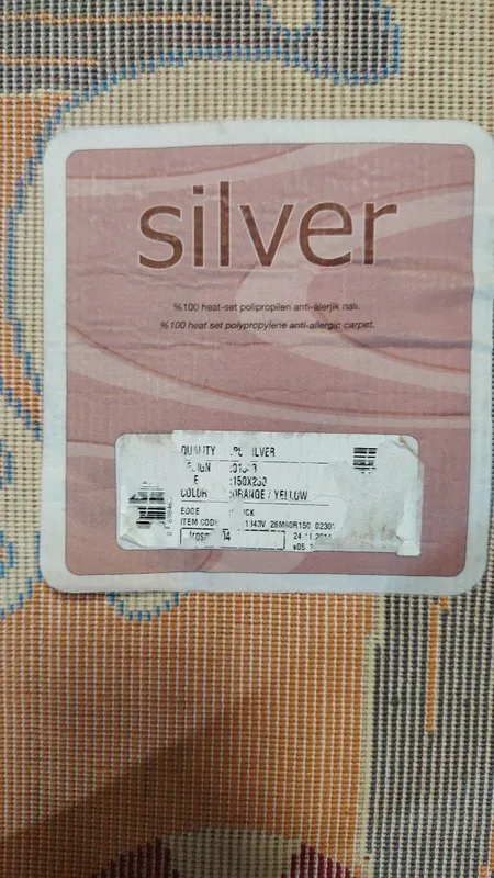 Ковер Silver 150x230 см оранжево-жёлтый, антиаллергенный, отличный вид — фото 2
