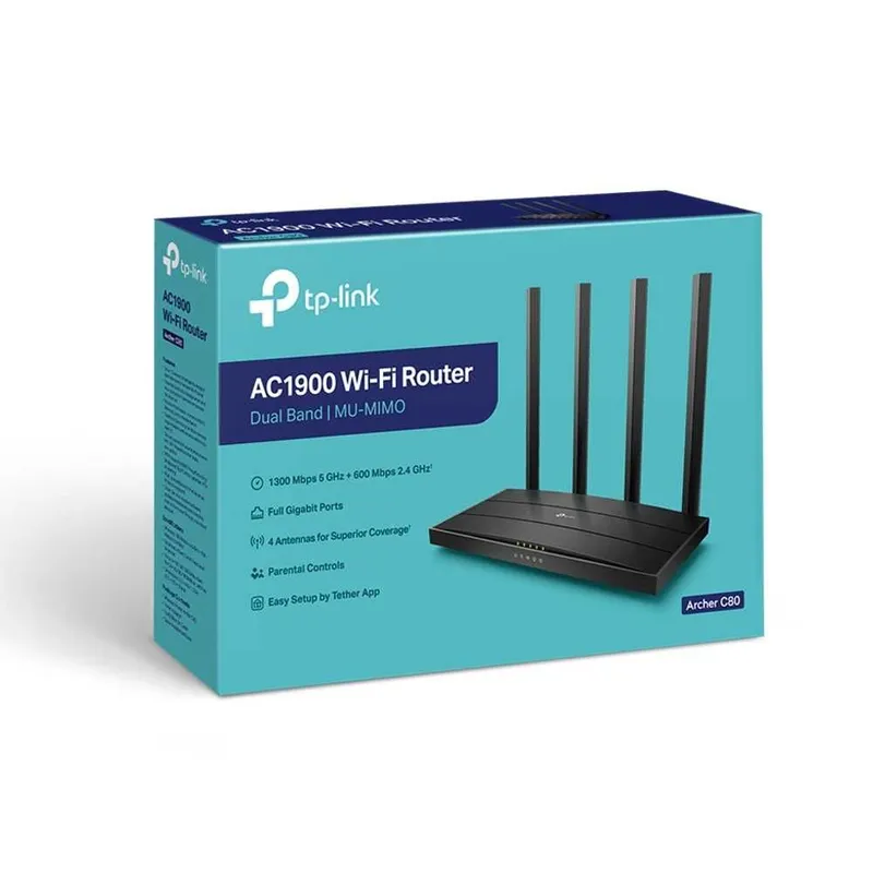 Двухдиапазонный гигабитный Wi-Fi роутер TP-Link Archer C80 1 Двухдиапазонный гигабитный Wi-Fi роутер TP-Link Archer C80 1