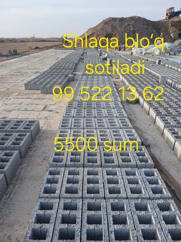 Shlaka blok sotiladi arzon va sifatli Xorazm Bogʻotdao