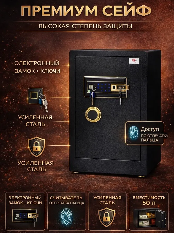 Сейф с отпечаткой , Barmoq izi seyf