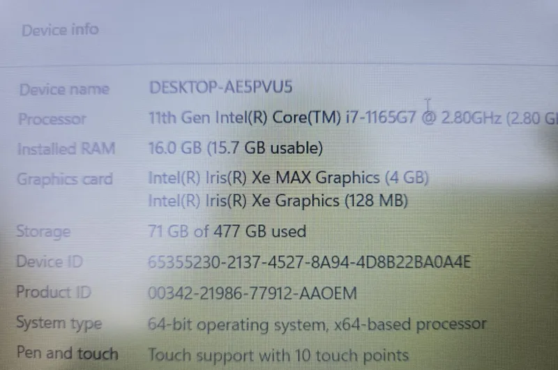 Samsung Galaxy Book NP750TDA i7 16/512 ГБ 7