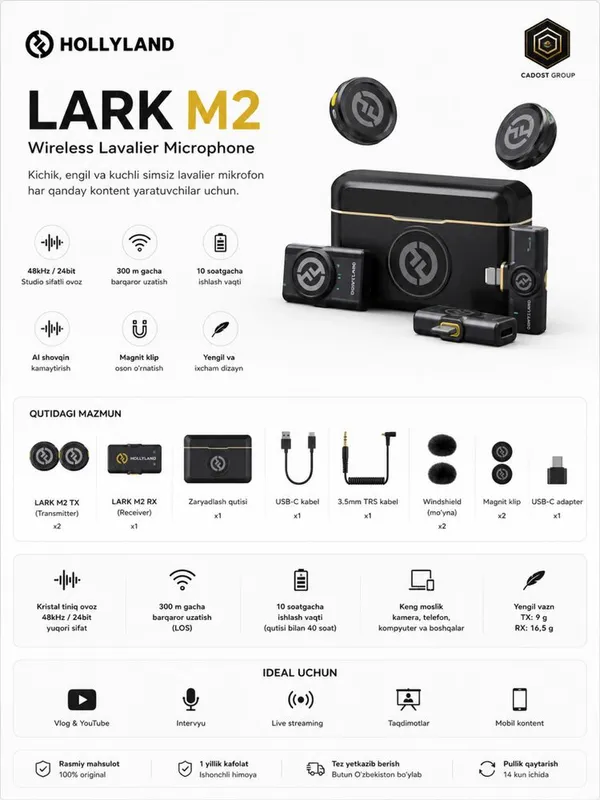 Lark M2 mikrafon/ Dastavka