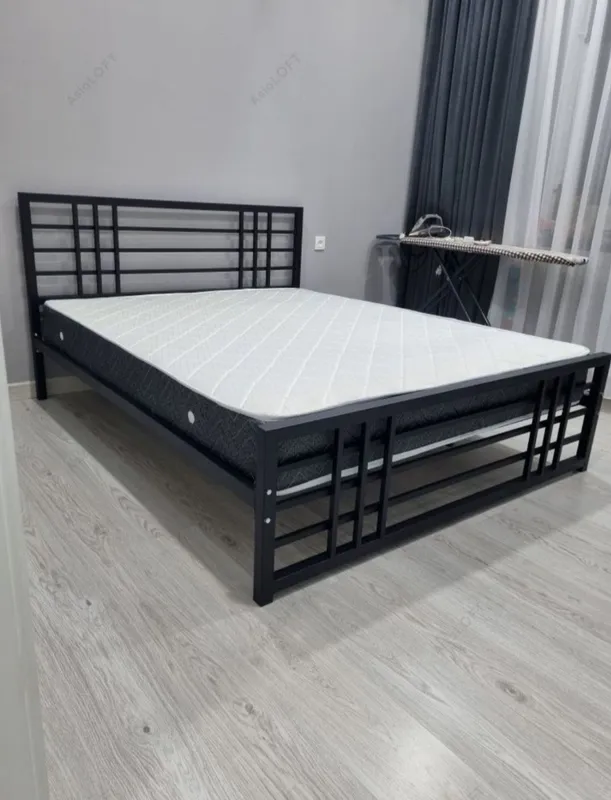 Двуспальная Кровать Loft krovat темир крават metal kalavat Лофт 4 Двуспальная Кровать Loft krovat темир крават metal kalavat Лофт 4