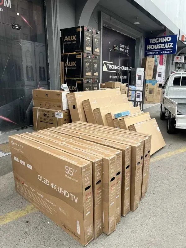 Телевизор Immer 4K Google TV Qled Со склада имеется доставка по городу 1
