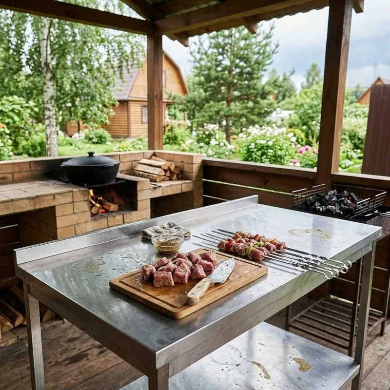 Стол нержавейка для двора и мангала Dacha stoli Nerjaveyka — фото 2