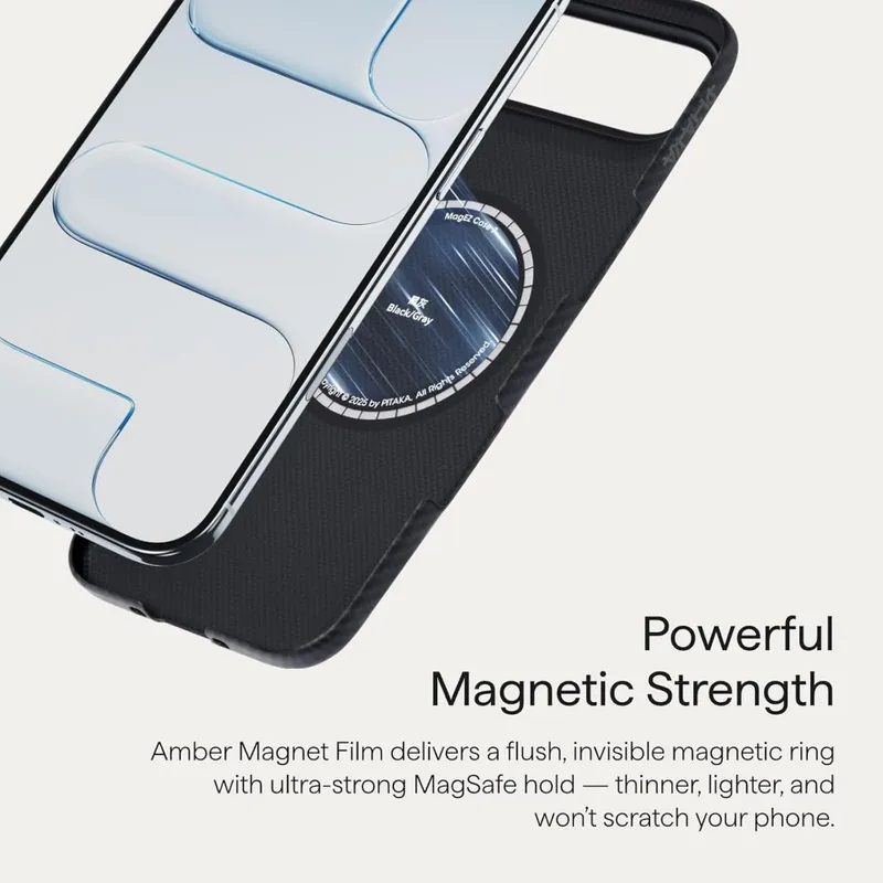 Pitaka Ultra-Slim Case iPhone 17 Black and Gray 2