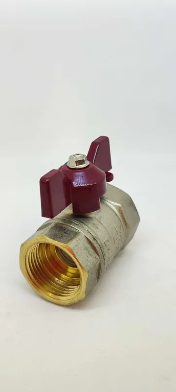 Кран шаровый латунный DN20 (3/4) PN40 Temper В-В-Бабочка (Россия) — фото 2