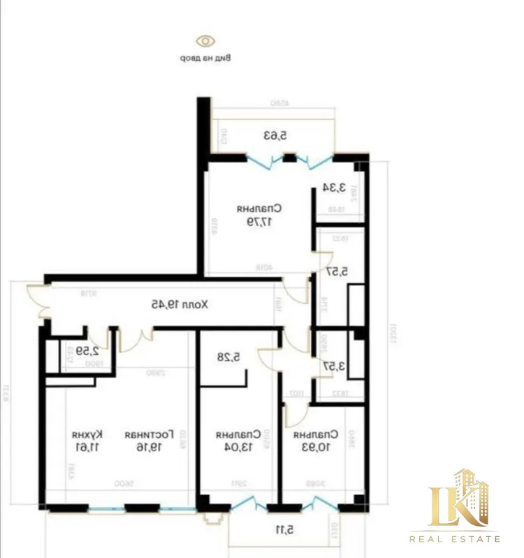 3-комнатная квартира в ЖК Mirabad Avenue (Мирабадский район), 125 м², 8/12
