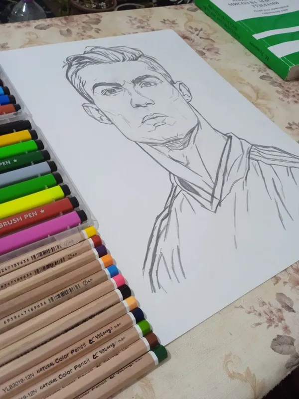 RONALDO rasmi. A3 Portret. — фото 2