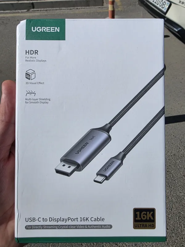 UGREEN Type-C To DisplayPort 2.1/2.0/1.4 Кабель Type-C выход DP 6 UGREEN Type-C To DisplayPort 2.1/2.0/1.4 Кабель Type-C выход DP 6