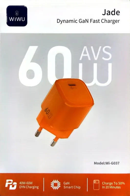 WiWU 60W GaN Fast Charger Wi-G037 USB Zaryadlovchi 2
