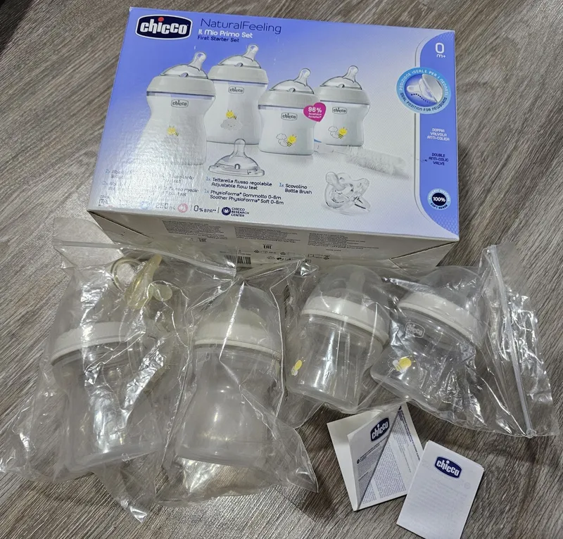 Chicco original 4 Бутылочки +запаска и соска 1