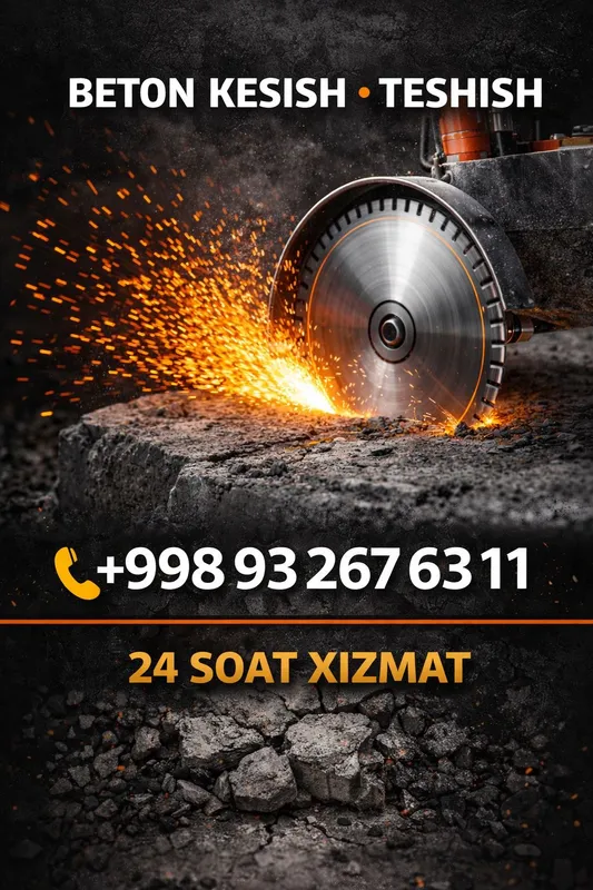 Алмазная резка Beton kesish va eshik ochish hizmati