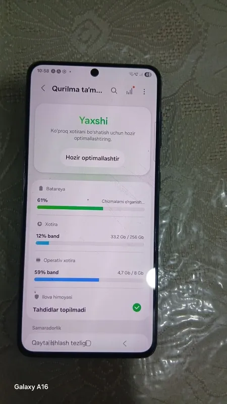 Samsung S 21 256GB xotira 1