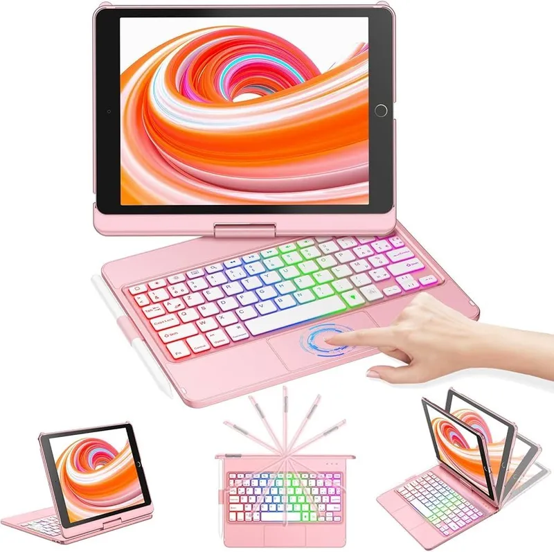 Чехол-клавиатура для iPad A16 в розовом цвете, новый