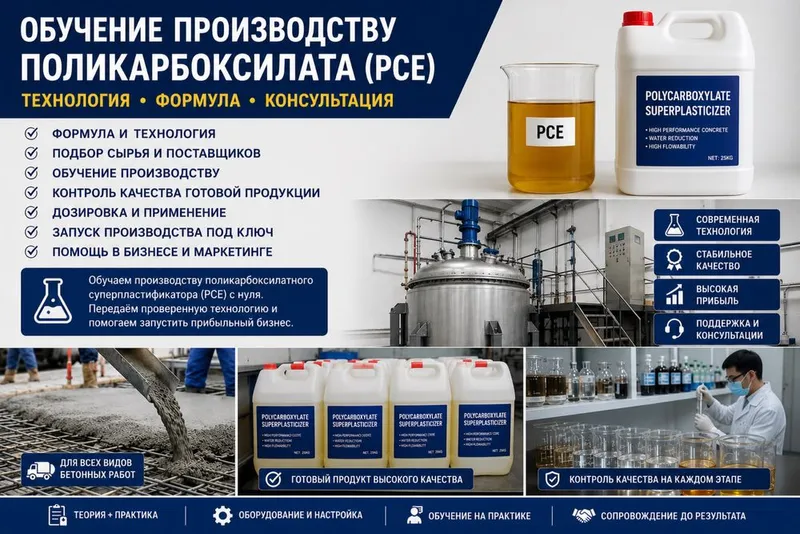 Консультация по производству поликарбоксилата PCE.