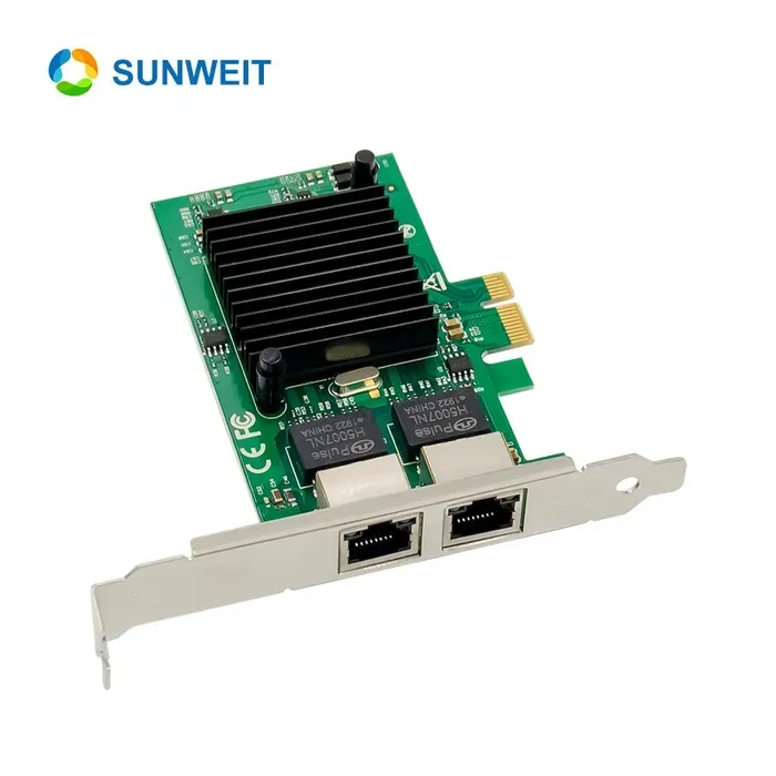 PCi-e Intel i350-T2 Dual RJ45 GigabitСетевая карта 6