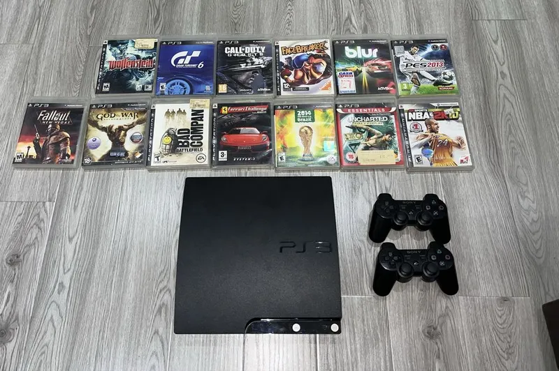 playstation 3 slim ideal 2 ta pult va 13 ta original diskli uyini bn — фото 2