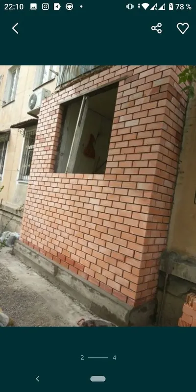 Кладка кирпича и ремонт квартир .