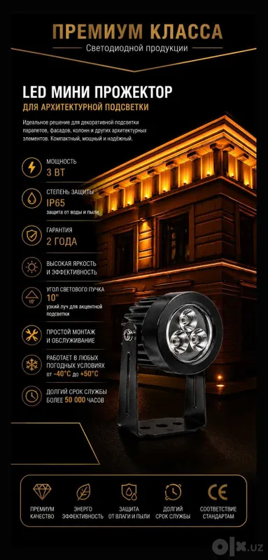 Мини-прожектор LED 3 Вт Мини-прожектор LED 3 Вт