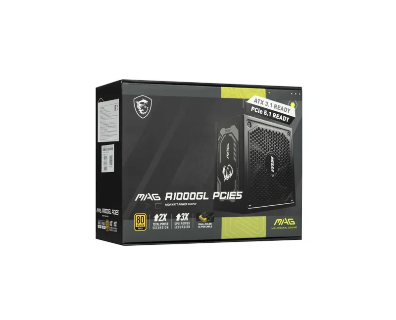 ' Блок питания MSI MAG A1000GL (1000W, 80+ Gold, PCIe 5.0) — фото 2