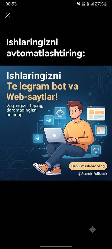Ishlaringizni avtomatlashtirib, vaqtingizni tejashni xohlaysizmi? 1